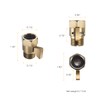 ChuangTim Brushed Gold Shower Head Shut Off Valve, 1/2" NPT