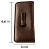 Calabria Soft Slip-In Glasses Case Pocket Belt Metal Clip Black/Brown(2Pack)