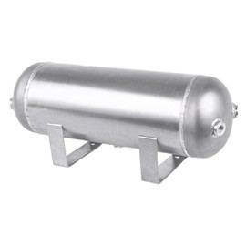 ZHSYMX 3 Gallon (12 Liter)5 Ports compressed air storage tank air ride receiver tank for Air Ride Suspension Car Train Truck Horn Silver