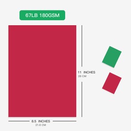 Pikalon 30 Sheets Christmas Cardstock 8.5x11 Inches, 180gsm Heavyweight Assorted Colored Card Stock Paper Perfect for Crafting Scrapbook Festive Decor Card Craft (Christmas)