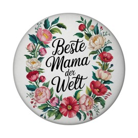 Beste Mama der Welt Magnet Blumenkranz Kühlschrank-Magnet mit Blumenkranz ideal als Muttertagsgeschenk