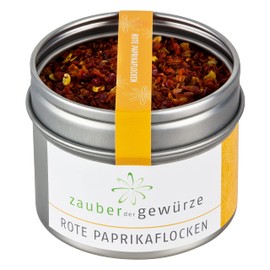 Zauber der Gewürze Red Pepper Flakes - Sliced with mild fruity intense flavour, ideal for refining marinades and dressings 50g