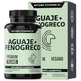 Beyond Vitamins | Aguaje + Fenogreco 1000mg Premium | Con tecnología VCaps de Cápsula vegana | 60 cápsulas