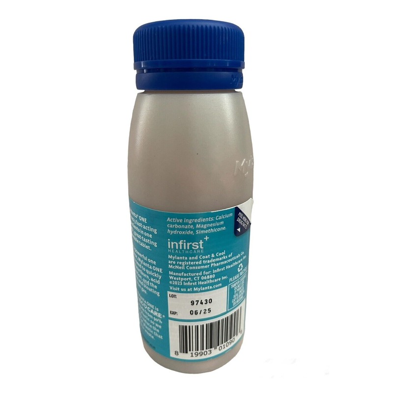 Mylanta One Antacid Anti-Gas 50 Tabs - Berry Ginger Ex06/25