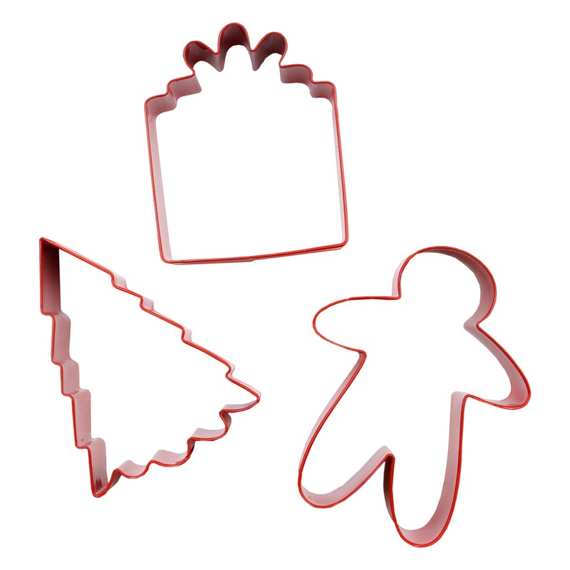 PME CH24CCC104 Cookie Cutters, Christmas Delights (Set of 3), Steel