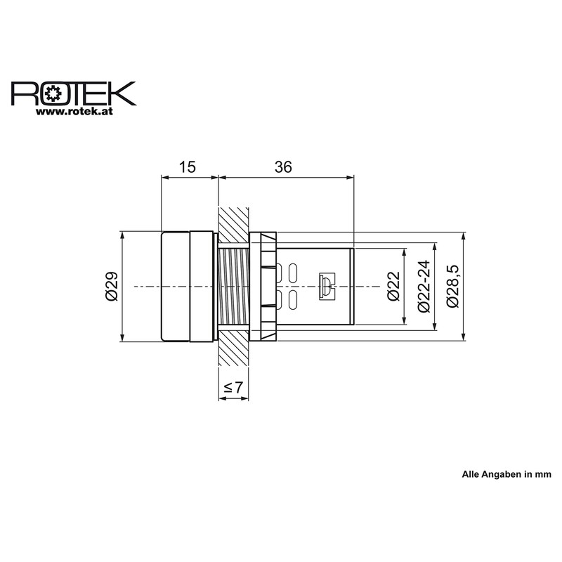 Rotek LED Control Cabinet Light – Light Colour: Yellow, for