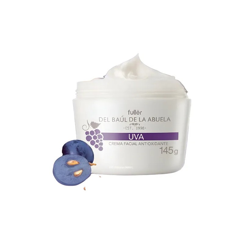 2 Crema Facial Antioxidante Uva 145gr Baul Abuela Fuller