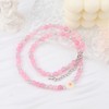 NEKOL Bohemian Pink Beaded Necklace for Women with Cute Daisy