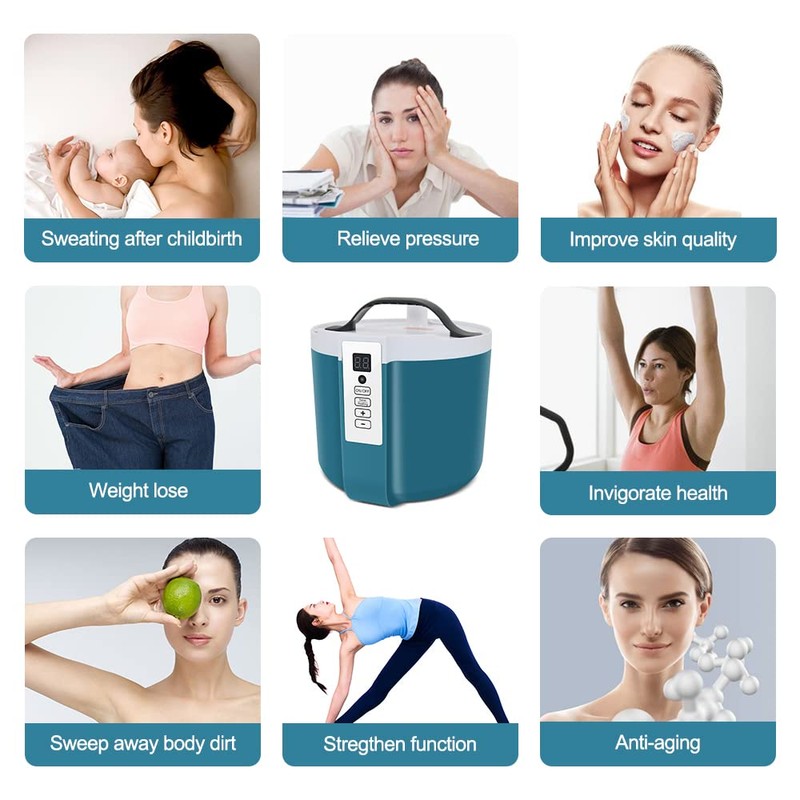 amocane Portable Sauna Steamer Pot 1.6L, Stainless Steel Steam Generator