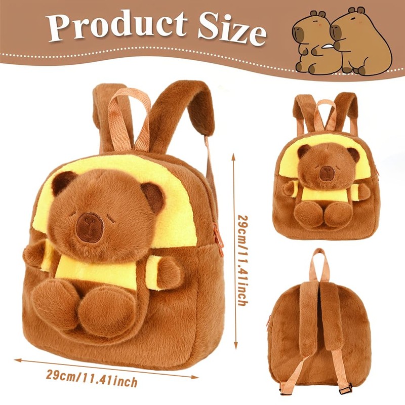 PyrrlicToy Bear Plush Backpack, Bear Children's Backpack, Bear Cuddly Toy