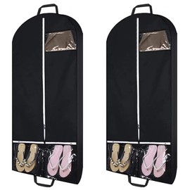 Garment Bags Hanging Clothes Travel 2 Pack, 50.4 Inch Long Suit Bags Cover for Women Dresses and Men Coats