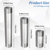 Dexspoeny 3Pcs 304 Stainless Steel Nipple Pipe Fittings 3/4" NPT