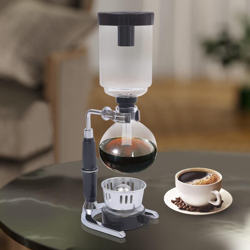 DUTTIETY Glass Siphon Coffee Maker, 360ml Tabletop Glass Siphon Pot