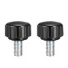 sourcing map M5 x 10mm Metric Male Thread Knurled Clamping