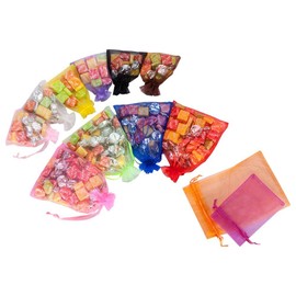 GSSUSA Halulu 200pcs Mixed Color 3"x4" Organza Jewelry Bags Display Drawstring Wedding Party Favor Gift Bags