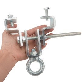 Juedawyal I-Beam Heavy Bag Hanger Adjustable Heavy Duty Steel Heavy Bag Hange Brackets Suitable for I-Beam Hanger with Bottom with Flange Hex Nuts