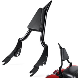 Benlari Backrest Sissy Bar, 28“ Passenger Backrest Integrated Detachable Quick Release Motorcycle Fit For Harley Davidson Touring Road Glide Road King Electra Glide Street Glide 2009-2024(Black)