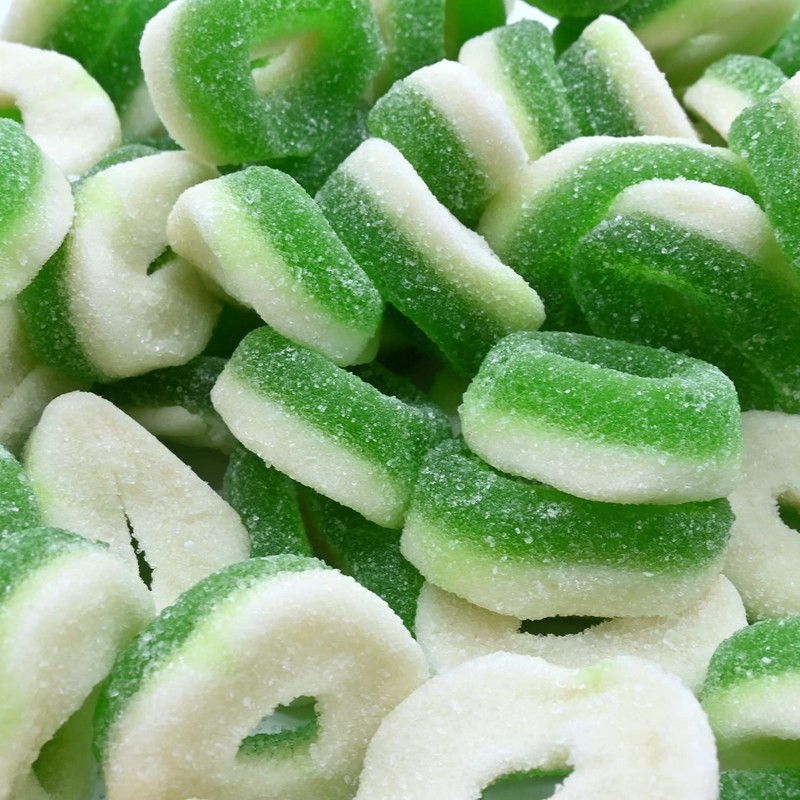 Candy Retailer Gummi Rings Candy (Apple, 1 Lb)