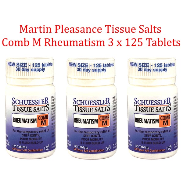Martin & Pleasance COMB M RHEUMATISM Schuessler Tissue Salts 3 x 125 Tablets