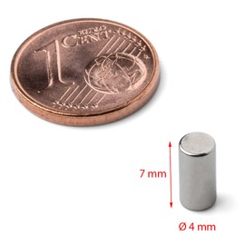 corpus delicti :: Magnet M4 – Pack of 20 Mini Design Power Neodymium (NdFeB) Rod Magnets Diameter 4 x 7 mm (M4-20)