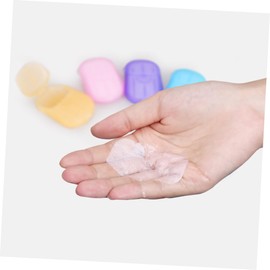 Parliky 8 Pack Boxed Travel Size Toiletries Soap Sheets Portable Hand Washing Tablets Paper Soap Safe for Bath Face Hand Wash Ideal for Camping Hiking BBQ Office Home Random Color