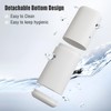 Portable Toothbrush Travel Case with Cup Lid & Detachable Bottom,