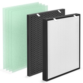 HSIAMEN Air400 Filter Compatible with Bissell Air400 Air Purifier, H13 True HEPA Filter, Carbon Filter & 4 Pre-Filters, Compared to Part 2520 2521