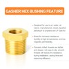 GASHER 36PCS Brass Hex Bushing Fitting Kit Hex Bushing 1/4"