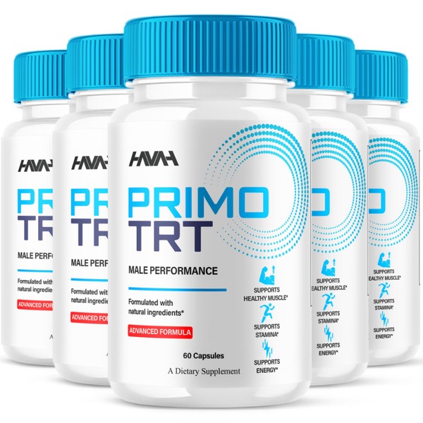 (5 Pack) Primo TRT Supplement PrimoTRT Maximum Support Capsules, Primo