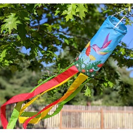 Madrona Brands Hummingbird Windsock Durable Outdoor Hanging Decoration | Yard, Garden, Patio, Home | 60-Inch