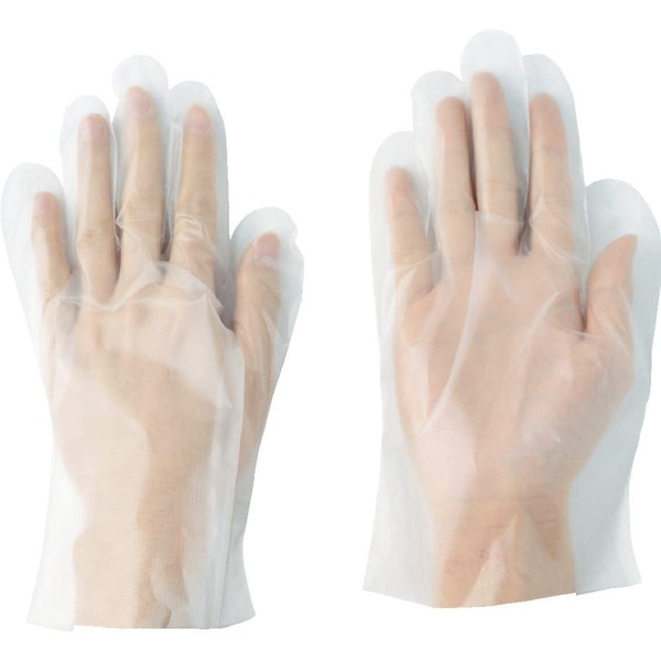 Kawanishi Kogyo #2013 Polyethylene Gloves, Inner Embossed, 100 Pieces, Clear,