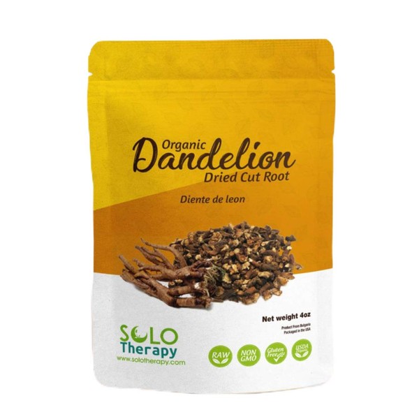 Dandelion Dried Cut Root 4 oz , Taraxacum Officinale , Dandelion Root Tea , 4 oz , Diente De León , Product From Bulgaria , Packaged in the USA