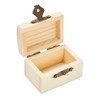 Wooden Treasure Chest with Curved Lid and Metal Clasp, DIY
