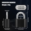 Diyife Heavy Duty Combination Padlocks Outdoor, [Weatherproof] 51.5mm Large 4