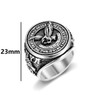 MayiaHey Flying Eagle Ring, Bald Eagle Ring for Men, Viking