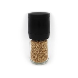 Glass Sesame Seed Grinder, Durable Sesame Mill, (Capacity: About 1oz of Sesame Seeds) Made in Japan (Black)