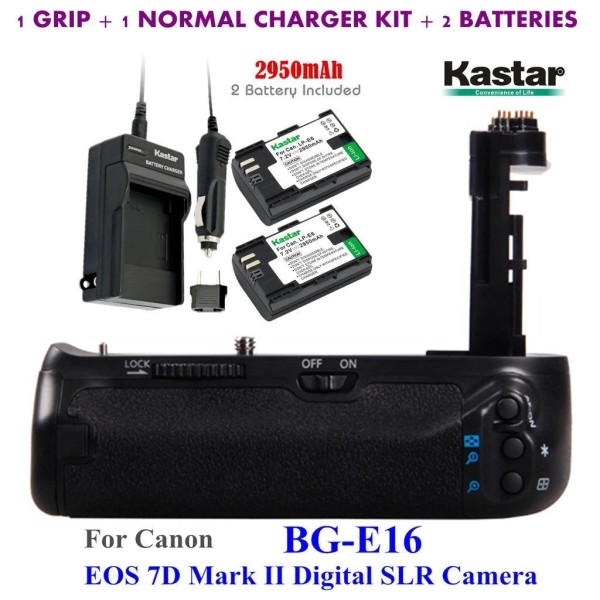 Kastar Battery Grip Combo for Canon EOS 7D Mark II