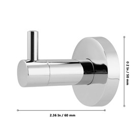 MUKLEI 4 PCS Bathroom Hooks, Heavy Duty Towel Hooks, Door/Wall Mounted Towel Holder with Mounting Screws, Door Hooks for Bathroom, Bedroom, Kitchen, Silver