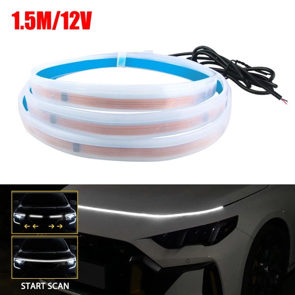Unbranded White 150cm Flexible Car Hood Day Running LED Light