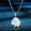 Chereda Native American Indian Chief Warrior Pendant Necklace For Men