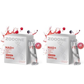 ZOOONE 1000mg NAD+ Berry Flavor Drink Mix for Skin Aging Support, Energy, and Focus[30 Pack]-V4:_Pack of 2(Total 60 Packets)