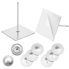 ZOWZEA 300pcs/100set Self Stick Insulation Pins 2-1/2 Inch with Self Locking Round Insulation Hangers Washers and Caps for Foam Board Wall Floor Ceiling