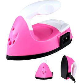 Naler Mini Craft Iron Mini Heat Press Heat Press Small Iron with Charging Base Accessories for Beads Patch Clothes DIY Shoes T-Shirts Heat Transfer Vinyl Projects