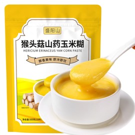 Instant Kudzu Root Yam Corn Porridge Mix - Gluten-Free Breakfast Soup, 50g x 10 Single-Serve Packets (500g) | Non-GMO Starch Powder for Healthy Digestion & Energy