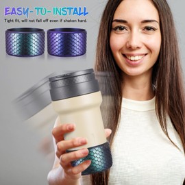 LIOOBO Silicone Boots for Cup: Tumbler Boots for 12-40 Oz Cups, Gradient Fish Scale Cup Bottom Protector Boot, Water Bottle Accessories