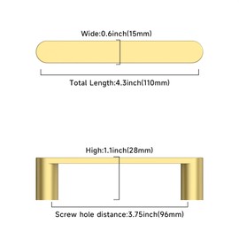 Asidrama 10 Pack 3.75 Inch(96mm) Brushed Gold Kitchen Cabinet Handles, Cabinet Pulls Kitchen Cabinet Hardware for Cupboard Drawer Pulls