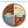 Apatal Silicone Cat Food Bowls Shallow Cat Dishes 5.9in Wide
