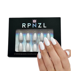 RPNZL Press-On Nails – Salon-Quality Reusable Manicure Set – 32 Nails in 16 Sizes with Glue & Adhesive Tabs – Long-Lasting, Damage-Free Wear (Coconut)