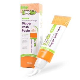 Boogie Maximum Strength Diaper Rash Paste for Babies - 4 fl oz | 40% Zinc Oxide - Mess-Free Applicator - Soothes Baby Bum - Fragrance-Free - Diaper Ba