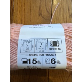 Big Twist Joann Big Twist Baby Bunny Yarn, Super Fine, New, Discontinued Shrimp 3.5oz